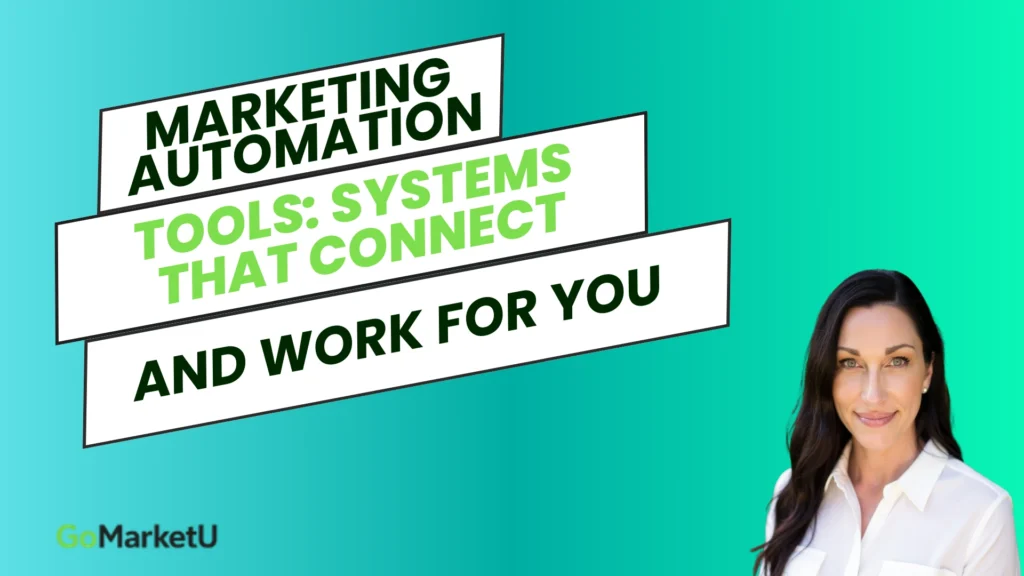 Marketing strategist Michelle explaining marketing automation tools and workflow systems