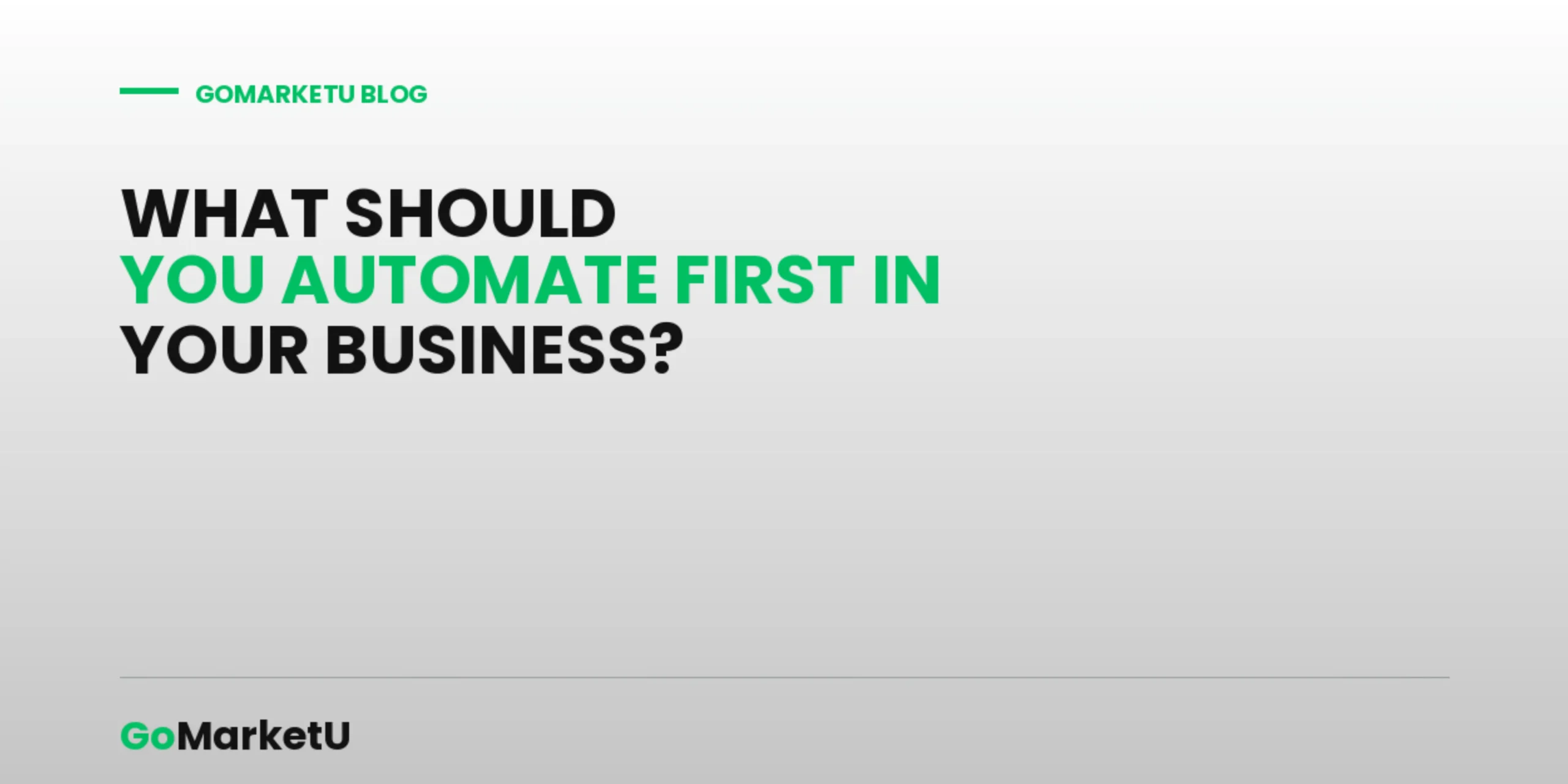 What Should You Automate First in Your Business?