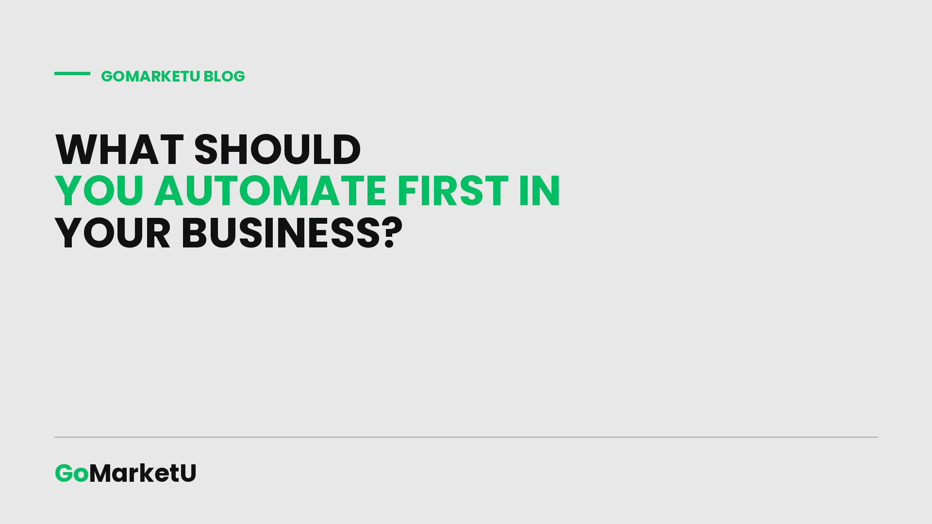 What Should You Automate First in Your Business?